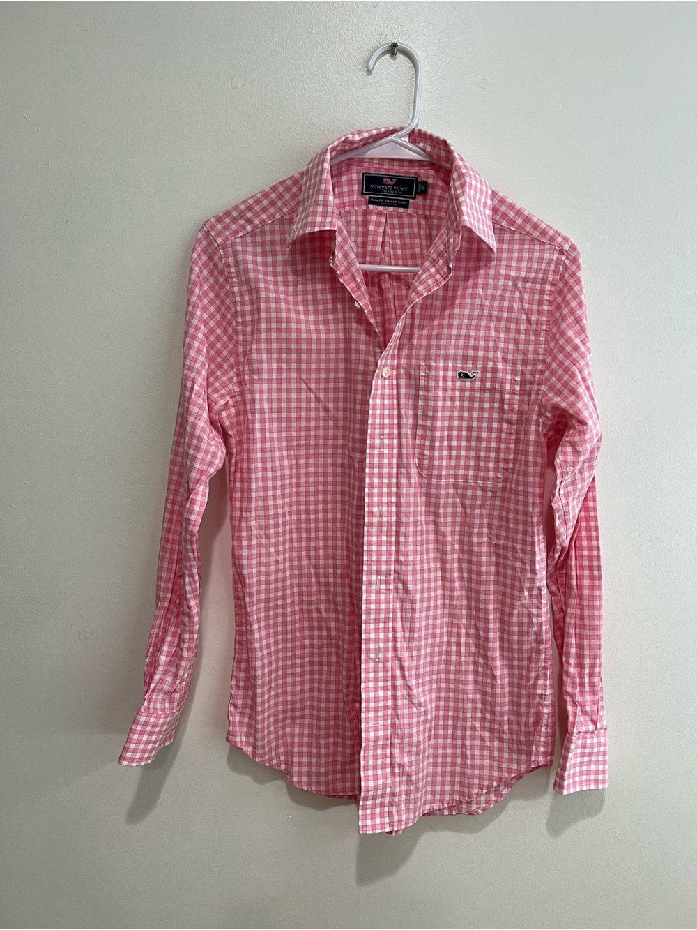 NWOT Vineyard Vines Pink Gingham Button-Down Shirt